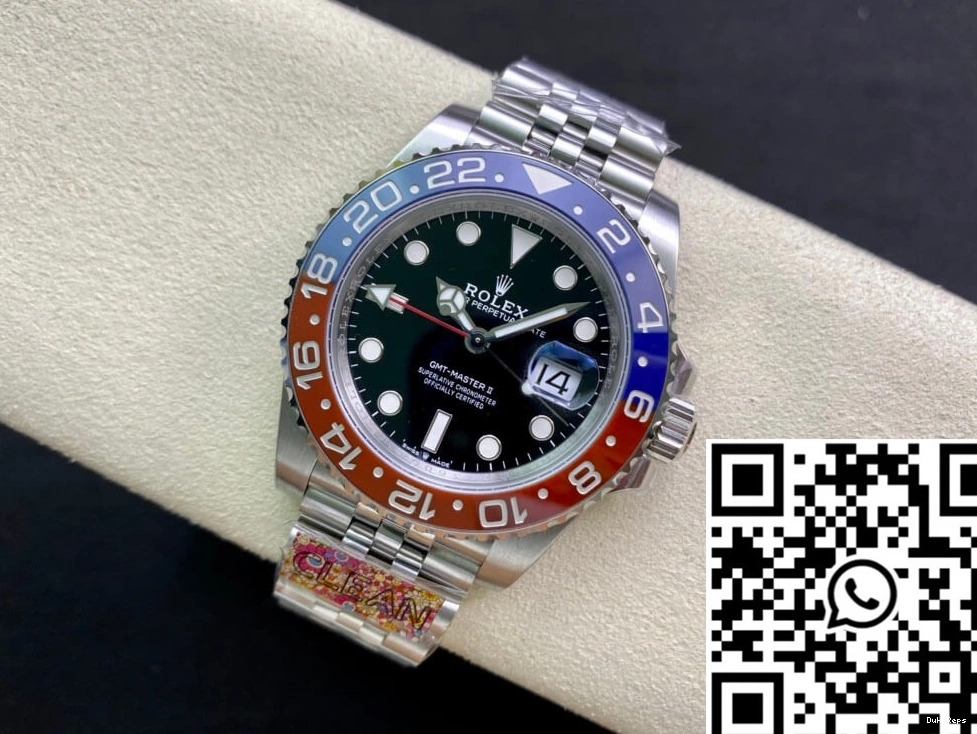 Clean M126710BLRO-0001 Rolex GMT Master Factory Dial II Black 0307